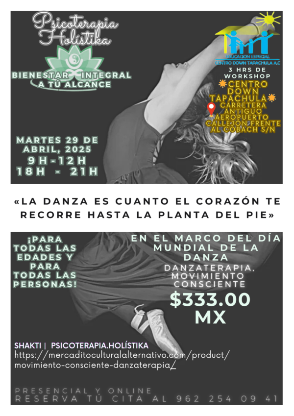 Día MUNDIAL de la DANZA: MOVIMIENTO CONSCIENTE, circulo de danza ARTEterapéutica. - Image 2